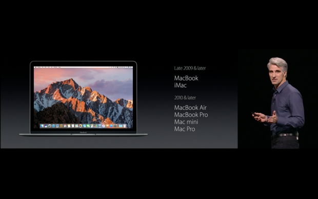 Apple zeigt Mac OS Sierra (Bild: Apple/Screenshot: Golem.de)
